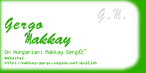 gergo makkay business card